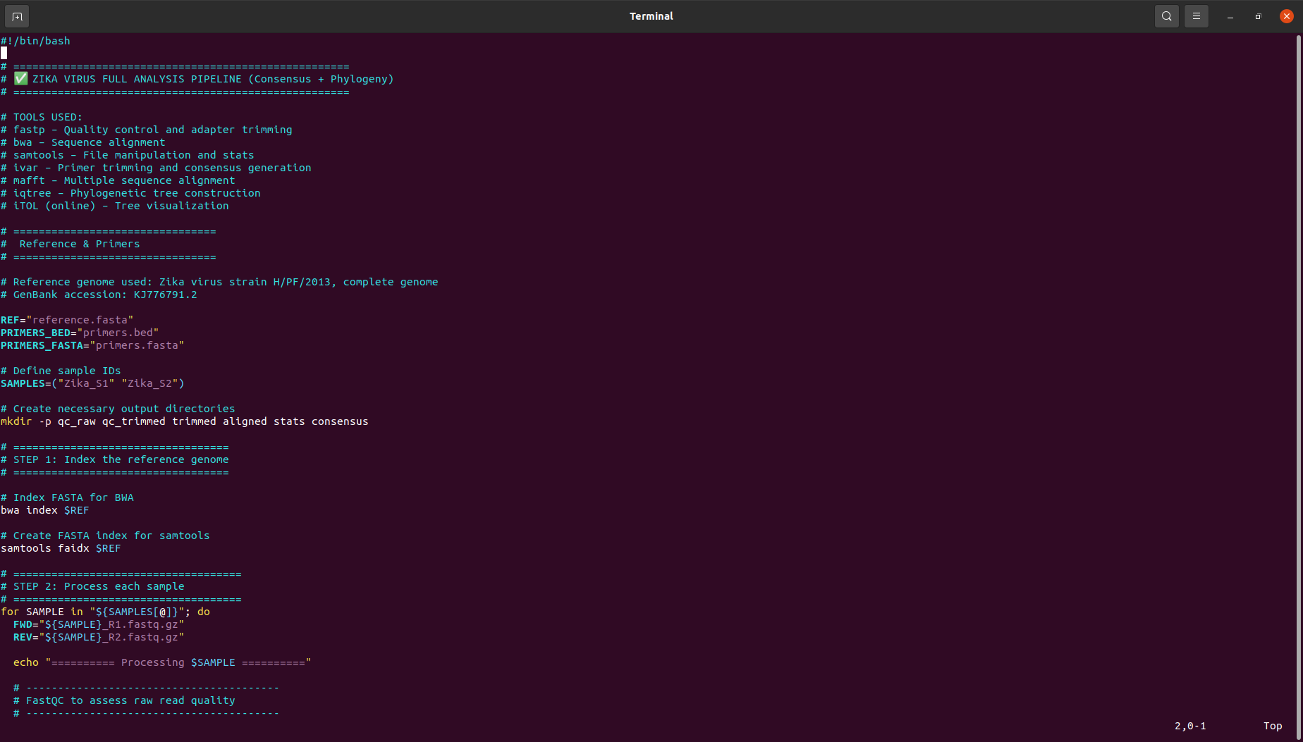 Bash Script & DNA Analysis